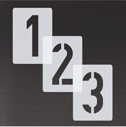 20cm Zahlen | Schablonen Set Zahlenschablone Nr.35, 1 Satz Zahlen von 0 bis 9,10 Einzelschablonen groß, Malschablone