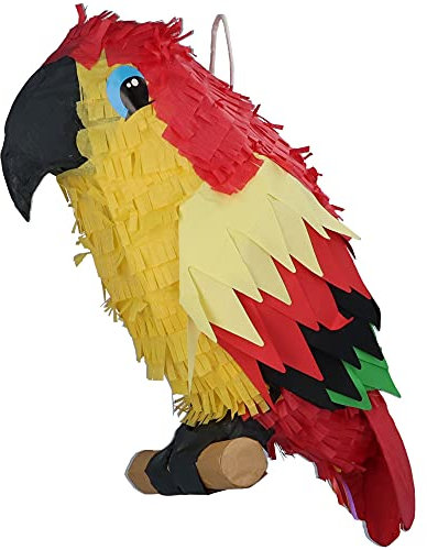 Goodtimes Pinata Papagei Rot 53cm hoch Partyspiel Zum Befüllen mit Süßigkeiten und zerschlagen Als Geschenkidee für Geburtstag Hochzeit JGA
