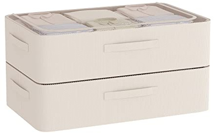Under Bed Storage Bins Frame Storage Box Oxford Fabric Sturdy Underbed Container Foldable Stackable Large Capacity Clothes Organizer