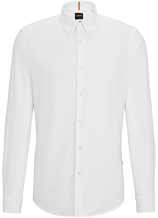 BOSS Hommes Rickert Chemise Regular Fit en Coton Oxford Biologique