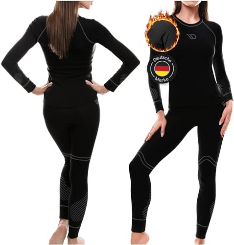 Diasports Skiunterwäsche Damen | atmungsaktive Thermounterwäsche Set | Warme Funktionsunterwäsche Damen bestehend aus Thermohose und Thermoshirt Langarm | Thermal Underwear for Women | Größe S