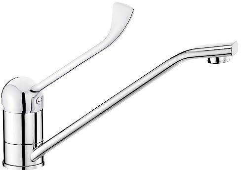 DEANTE Corio - Robinet d'évier de cuisine avec bec fixe et levier « Clinique » - Chrome - BFC_060C
