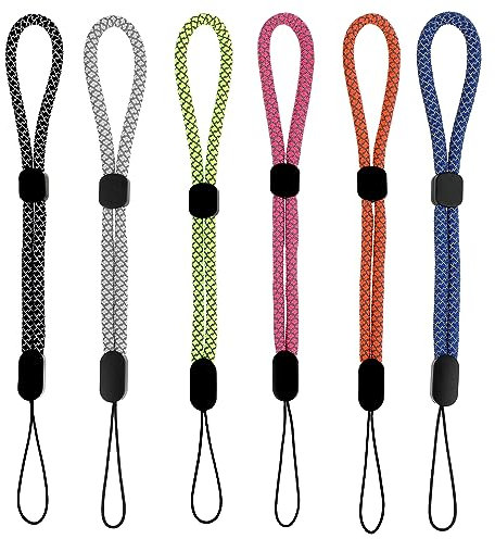 Amaxiu Correas De Muñeca Para Teléfono Móvil, 6 Piezas Ajustables, Universales Para Cámara, Llave, Billetera, Unidad Flash USB (Style A)