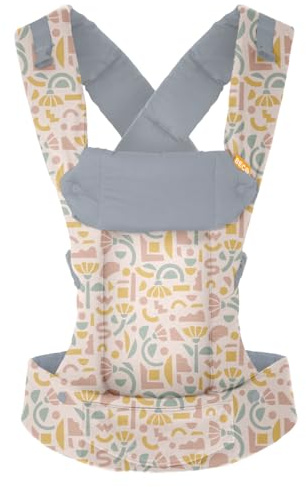 Beco Gemini Mochila Portabebés Ergonómica de 3,2 a 15,8 kg (7–35 lbs) - Posición en M, Asiento Ajustable - Mochila de Porteo para Recién Nacidos y Niños Pequeños100% Algodón (Geo Floral)