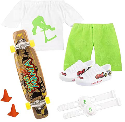 Fingerboard Set, Skateboard For Fingers Teck Deck Fingerboards With 6Pcs, Finger Toys Set, Creative For Skateboarder And Children, Fingertips Movement Toys