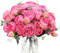 DEEMEI 4 Bunches Peony Artificial Flowers Red Flowers Silk Peonies Bouquet Fake Flowers Bride Bouquet for Wedding Party Home Decor Table Centerpieces Flower Arrangement