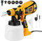 Pistola a Spruzzo,1400ml 650W HVLP Pistola a Spruzzo per Verniciare da 4 Ugelli e 3 Modalità,Capacità pistola a spruzzo elettrica, Per Vernici & Pareti & Interni ed Esterni（Giallo）