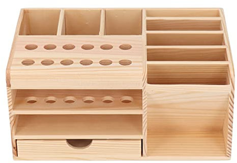 Pyhodi Reparatur-Werkzeug-Organizer, Schraubendreher-Organizer, Rack-Werkzeuge, Werkbank-Organizer, Hobby-Organizer, Aufbewahrungsbox mit Mehreren Fächern aus Synthetischem Holz für, Pyhodiz7aqvm5w24