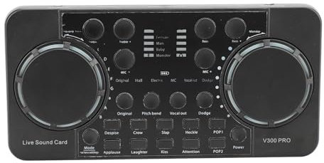 Mélangeur de Carte Son Live, Console de Mixage D'effets Sonores avec Batterie au Lithium et Fonction, pour Streaming en Ligne, Studio, Plateformes de karaoké