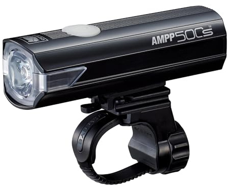 CatEye AMPP 500S Super Bright LED Bicycle Front Lights - OptiCube Technology, IPX4 Waterproof Rated, FlexTight Easy Fit Bracket | USB Rechargeable Bike Light | Front Bike Lights | Bicycle Accessories