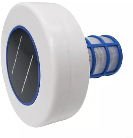 Gettimore Purificateur d'eau ioniseur à énergie solaire pour piscines extérieures, spas, faible entretien, sans produits chimiques