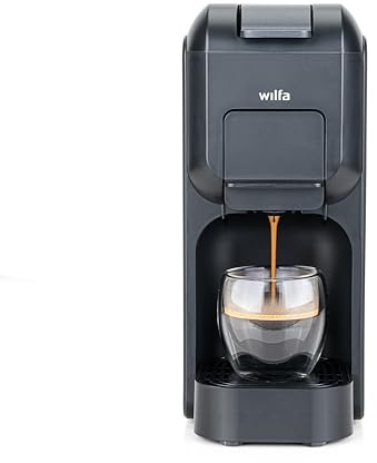 Wilfa Volo Multi Mini Multifunktions-Kaffeemaschine - für Kapseln & gemahlenen Espresso - 0,8L abnehmbarer Wassertank - einstellbare Kaffeemenge - kompatibel mit Nespresso & Dolce Gusto Kapseln