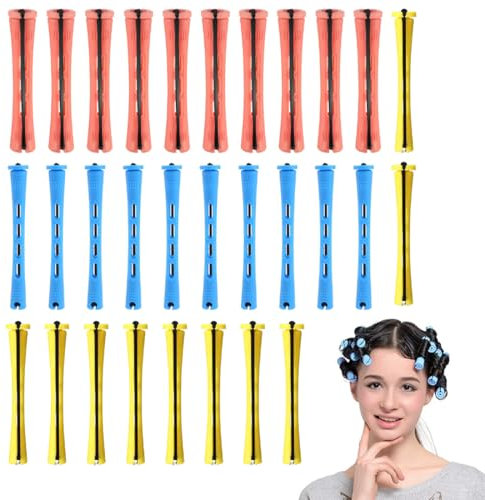 Lonzikp 30 Pezzi Bigodini Medi, Set Completo per Donne con Elastici Naturali, Strumento di Acconciatura