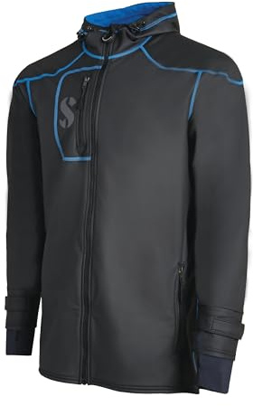 SCUBAPRO Men's Cruise Coat with Fleece Lining, Windproof and Water Resistant Jacket for Watersports, X-Large, Blue