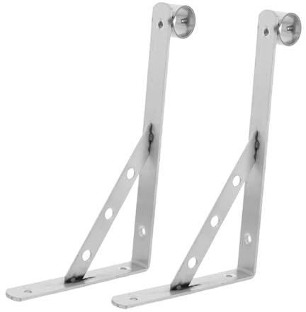 Artibetter Support De Tringle De Penderie Triangulaire en Acier Inoxydable 25 Mm, Fixation Murale Latérale Extensible, Lot De 2, pour Petits Balcons Et Séchage Linge Volumineux