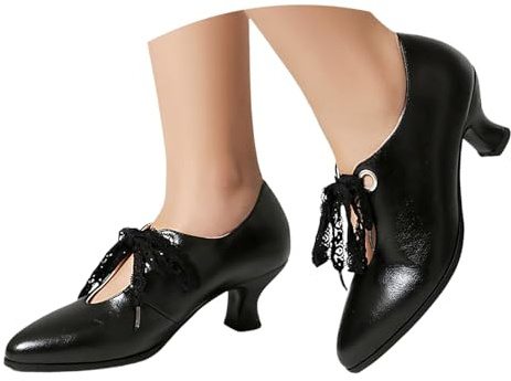 Generisch Zapatos para traje regional, zapatos tradicionales para mujer, tacones altos, tirolesas, zapatos de tacón, zapatos de tacón para traje regional, zapatos elegantes con correas, zapatos de
