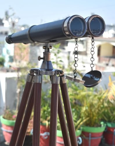 Binocolo antico per adulti Telescopio con treppiede Marine Navy Nautico Ottone Binocolo Regali Decor Bird Watching binocolo Offerte essenziali Nave da crociera Viaggi Outdoor Escursionismo Caccia