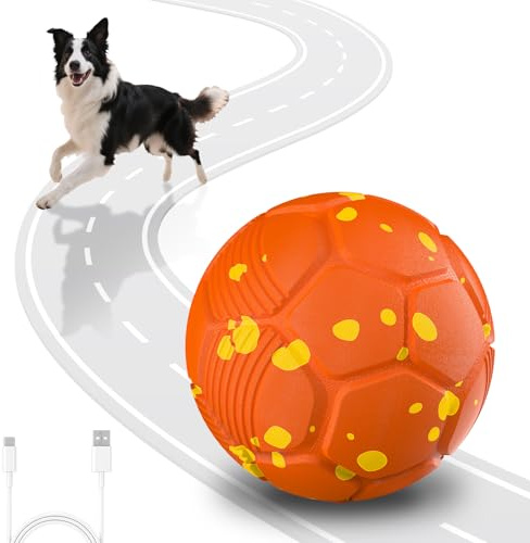 Songsier Pelotas para Perros Juguete Interactivo Inteligente Juguete con 3 Modos de Juego para Perros Medianos y Grandes con Función de Rodadura Automática Indestructible Impermeable Recarga