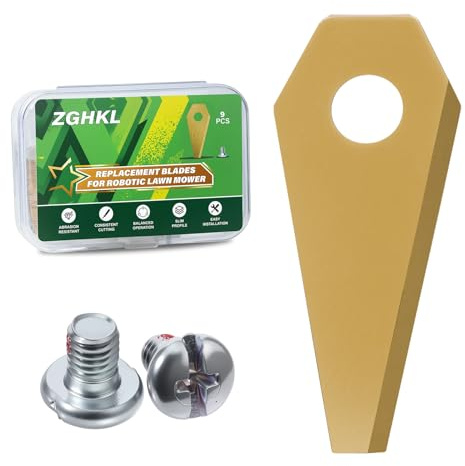 ZGHKL Robot Lawnmower Blades Compatible with Bosch Indego Lawn Mower Auto Robotic Lawnmowers Replacement Blade Set Includes Screws 9Pieces