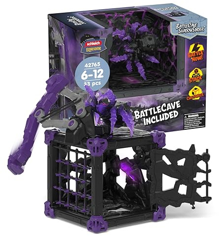 schleich ELDRADOR | BattleCave araña Sombra 42765 | 33 Piezas | Set de juego a partir de 6 años | set con figuras, múltiples funciones y numerosos accesorios