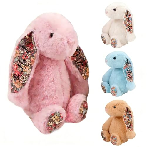 Quilia Lapin de Pâques brodé personnalisé | Peluche Lapin de Pâques personnalisée avec Broderie du nom/de l'année | Cadeau attentionné pour Les Anniversaires et Les fêtes de Pâques