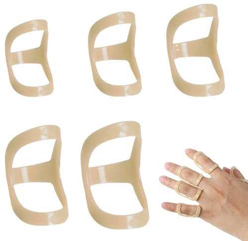 HYFZOD 5 Piezas Férula Dedos Mano, Férula Dedo Gatillo, Férula Dedo Pulgar, para Dedo Martillo y Artritis, Fijación y Protección Diaria (6,7,8,9,10)
