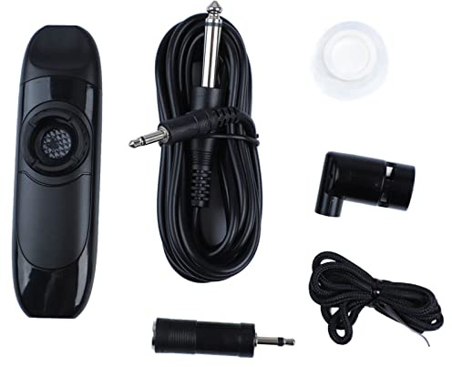Kazoo électrique avec micro, câble remplaçable Kazoo en métal et prise pour adultes, enregistrement d'instrument de musique de performance 4,3 pouces (Noire)