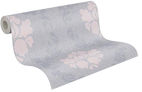 A.S. Création papier peint intissé New Elegance papier peint baroque 10,05 m x 0,53 m gris rose 375523 37552-3