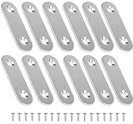 15 Pezzi Staffe Angolo Piatte Staffa Angolare Staffa Piastre di Giunzione Connettore Piatto 16*56mm Staffe Piatto di Giunzione per Fissaggio Mensola Mobili