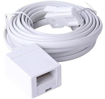 ERHUO 2.5m BT to BT Extension 4 wire Flat Home Telephone Phone Cable Lead Cable Extension Cable for BT UK Landline Phone Cord Home & Office Fax (2.5m)