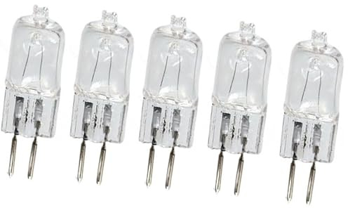 UGEFKMQ Lampadine Alogene G5.3 50W Lampadina Alogena G5.3 220V 20W GU5.3 Base a doppio ago Dimmerabile 2700K Bianco Caldo,20 W,10 Pezzi