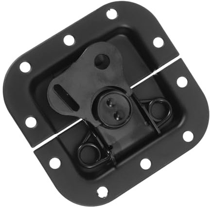 BAZEITFLOW Loquet à Ressort En Aluminium Noir Avec Nez De Verrouillage Pour Valise Et Boîte à Instruments 2 Pièces Accessoires De Flight Case