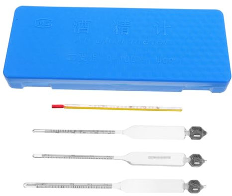 ELAYARD 1set Triple Scale Hydrometer Kit for Accurate Measurement of Wine and Spirits for Home Brewing Reusable and Easy to Clean Essential Brewing Equipment