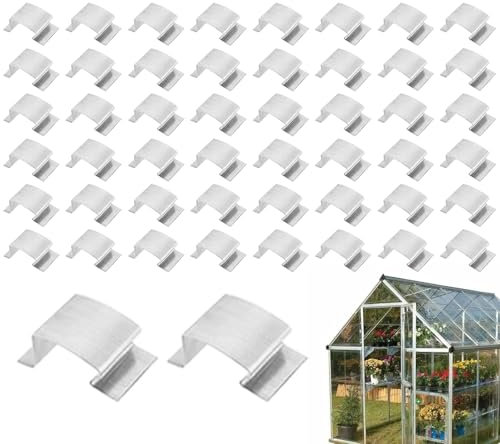 Kustimantu Attaches pour panneaux de serre - Remplacement de 50 unités pour serre - Accessoires en G avec connecteurs et fixations pour culture extérieure, clôtures, orchidées et