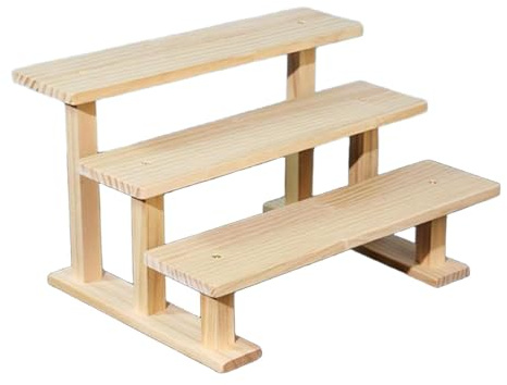 KESOTO Espositore per Figure, Porta Profumi Da Camera, Piedistalli Espositivi in Legno a Più Livelli per Esporre Mini Statuette, Giocattoli, Oggetti Da Collezione, Gioielli, Cosmetici, 3 Livelli 20 Cm