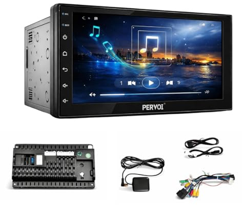 Autoradio 2 DIN 7 Touchscreen HD, Apple CarPlay e Android Auto Wireless, Bluetooth, Controllo Volante, Universale con Telecamera Retromarcia Inclusa