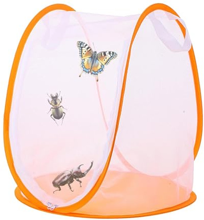 Qutalmi Habitat Chenilles, Terrarium Portable en Maille, Cage Chenilles Habitat Papillon, pour Intérieur Et Extérieur Maison Jardin Cour Terrasse Salle De Classe École À Domicile Été Maison