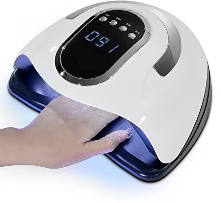 UV-Gel-Nagellampe, 280 W, 4 GäNge, 66 StüCk, LED-UV-Nageltrockner, Gel-Nagellack-HäRtungsmaschine mit Griff, 4 Timing-Einstellungen, DIY-Nagelkunst-ZubehöR