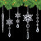 Sensong 20 Stück Acryl Eiszapfen Schneeflocken Weihnachtsbaum Ornament, Weihnachtsbaumschmuck EIS Tropfen Anhänger, Weihnachtsdekoration Klar Kristall, Weihnachten Hochzeit Party Dekoration