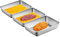MOVKZACV Panierschalen Set 3 Teilig, Edelstahl Panier Set, 25.5 X 20 X 5.5cm Schale zum Panieren für Gebratenes Fleisch, Fisch, Gemüse