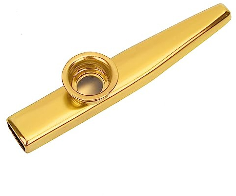 Acouto In Lega di Alluminio Portatile Ka u Chitar Partner Musicale Strumento Al Strumento Lega di Alluminio Ka Metal Kazoos Kazoos (GOLD)