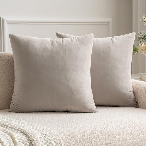 MIULEE Federe Cuscini Arredo Divano Copricuscini Soggiorno Federe Arredamento Casa Moderni Elegante Morbido Resistente in Velluto con la Cerniera Invisibile 2 Pezzi Cuore di Legno 40X40 CM