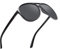 JIM HALO Polarisiert Flieger Sonnenbrille Damen Herren Oversize Plastik Fahren Gläser(Schwarzer Rahmen/Polarisierte Graue Linse)