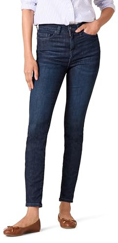 Amazon Essentials Damen Skinny-Jeans mit Hohem Bund - Auslaufmodell, Dunkle Waschung, 44