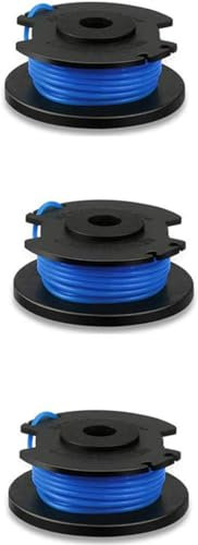 Gekufa Strimmer Spool Compatible with Ryobi One+ AC14RL3A 18v, 24v, 40v Cordless Trimmers,3 Pack 1.65mm Replacement Strimmer Spools Replacement part Compatible with Ryobi Cordless Trimmers