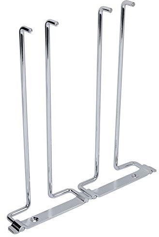 Lazmin Stainless Steel 2 Rows Storage Shelf, Metal Wine Glasses Holder, Wine Glass Rack, for The Cabinet Bar,Kitchen