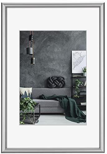 Hama Cadre en Aluminium Detroit, argenté, 24 x 30 cm