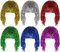 BEAUTYBIGBANG 6 Stück Lametta Perücke, Folie Lametta Perücken Kostüm Lametta Perücken für Parties Halloween Karneval Metallic Kostüm Weihnachten Cosplay Zubehör Lametta Perücke