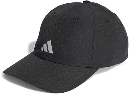 adidas Unisex adulto Running Essentials AEROREADY Six-Panel Baseball Cap, Black/Matte Silver, S