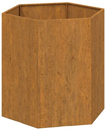vidaXL Pflanzkübel, Blumenkübel zum Selber Bauen, Hochbeet für Garten Balkon Terrasse, Pflanzkasten Stahlrahmen, Blumenkasten, Grau Cortenstahl